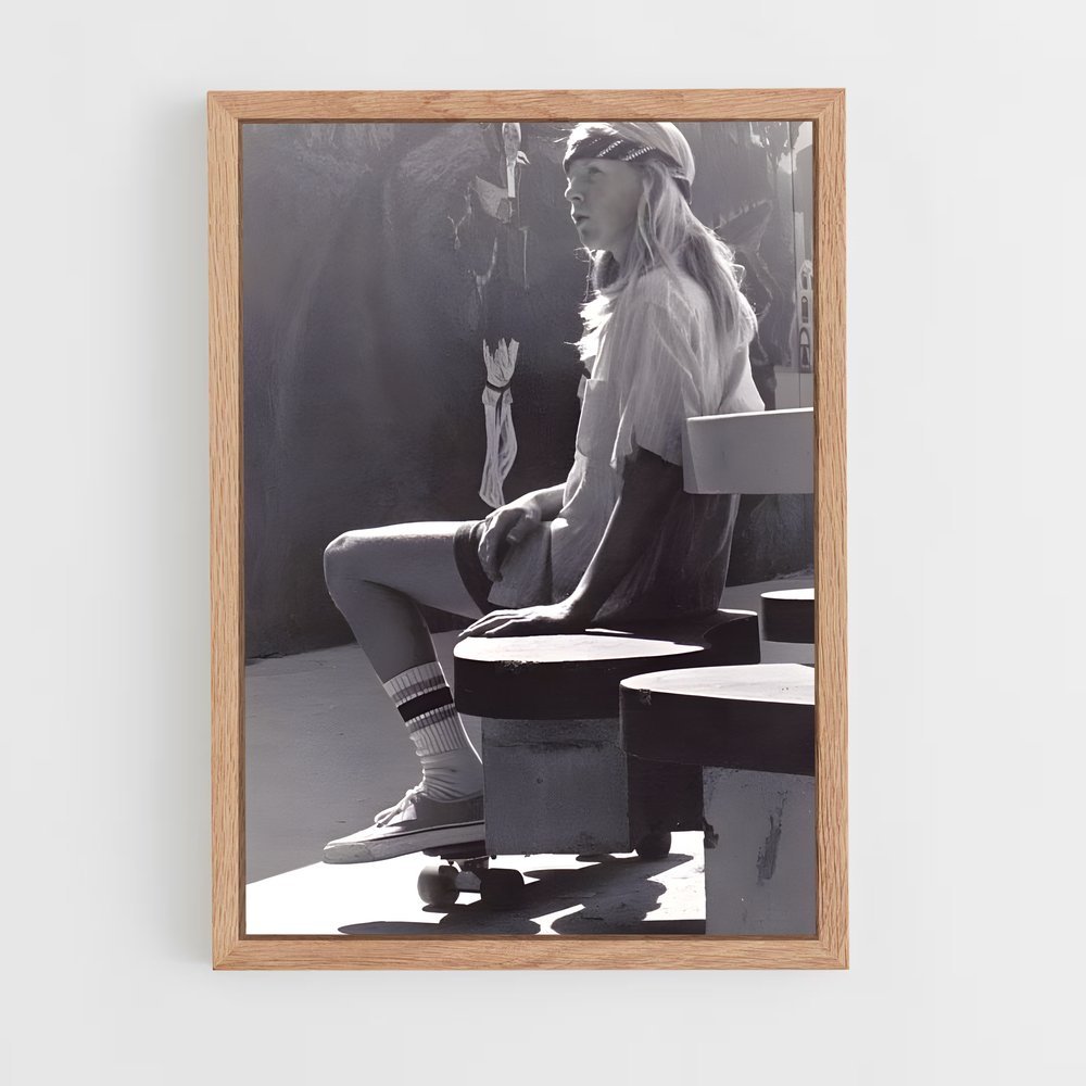 Poster Pause Ensoleillée – affiche Skateboard (vue 4)